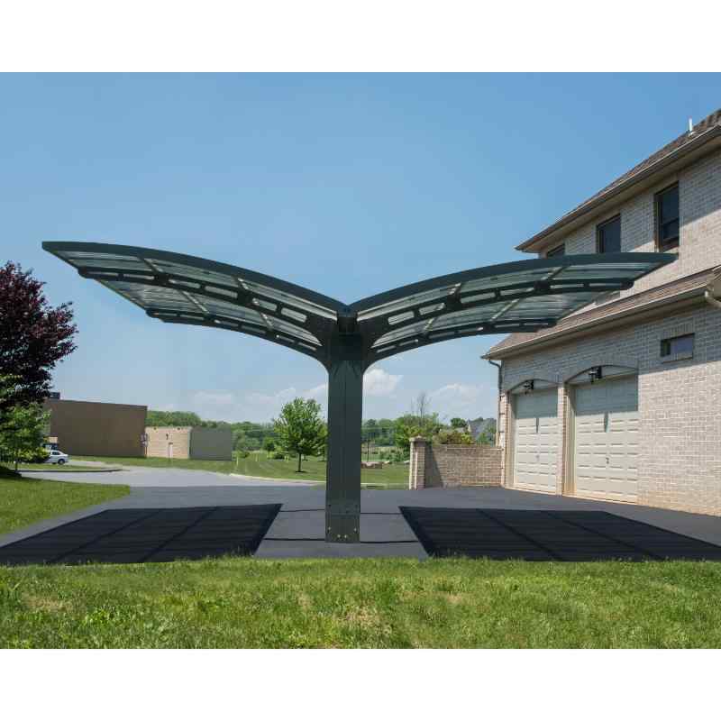 palram canopia Arizona Wave Carport Double Wing Empty