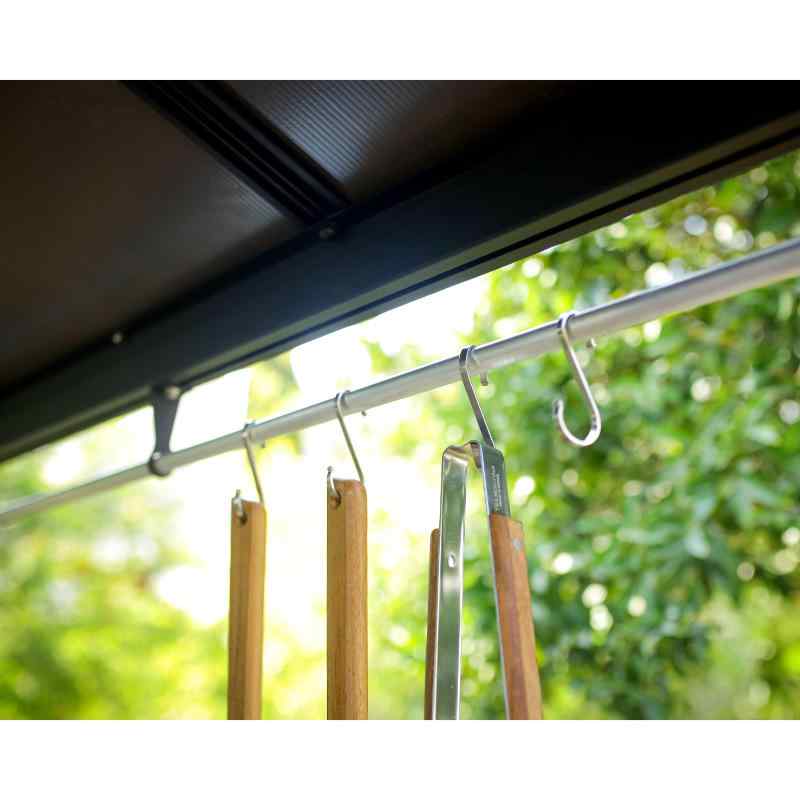 palram canopia Austin Grill Gazebo Hanging Rods Closeup