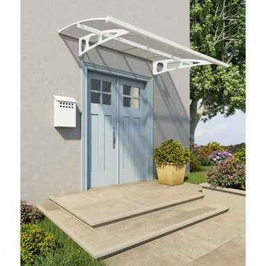 palram canopia Bordeaux Awning Angled Side View