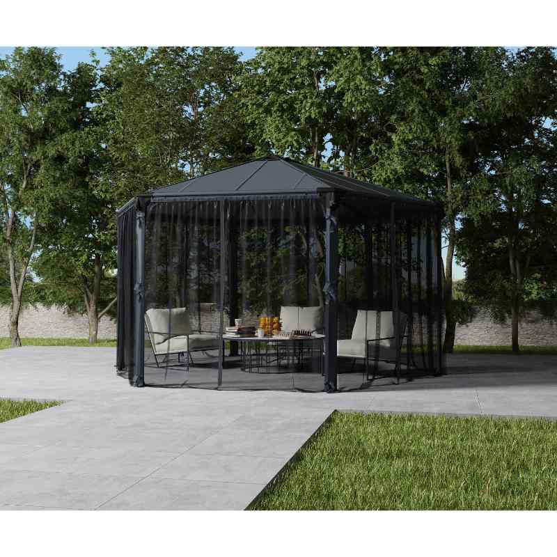 palram canopia Gazebo Netting Kit Front View