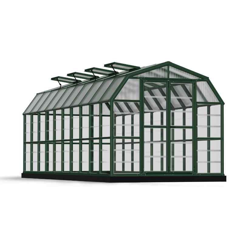 palram canopia Grand Gardener Clear Polycarbonate Greenhouse 8x20 Cutout