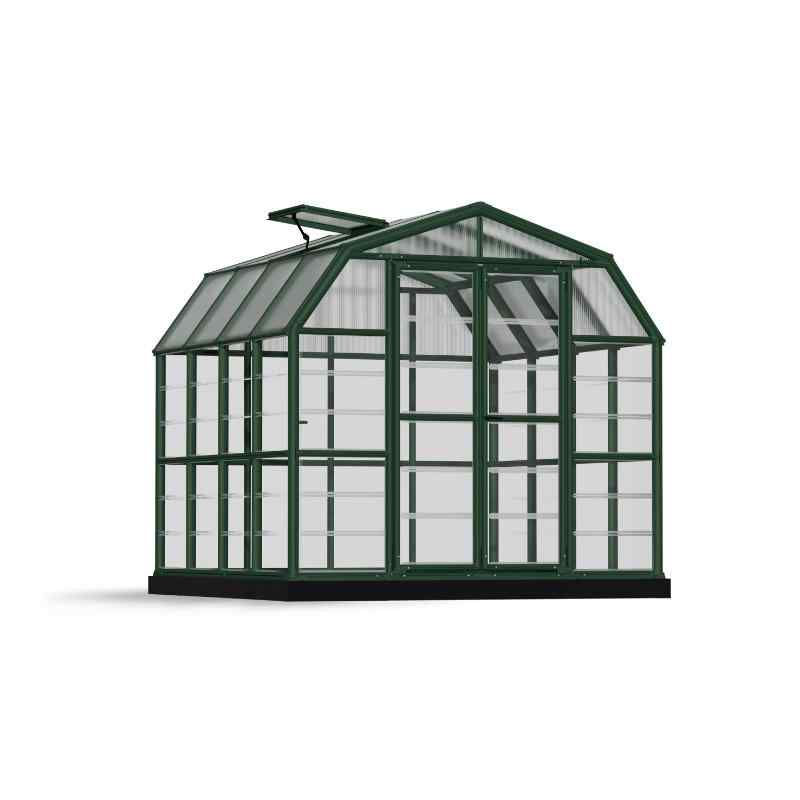 palram canopia Grand Gardener Clear Polycarbonate Greenhouse 8x8 Cutout