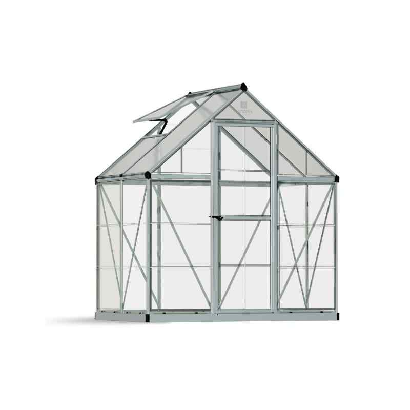 palram canopia Hybrid Garden Greenhouse Silver 6x4 Cutout