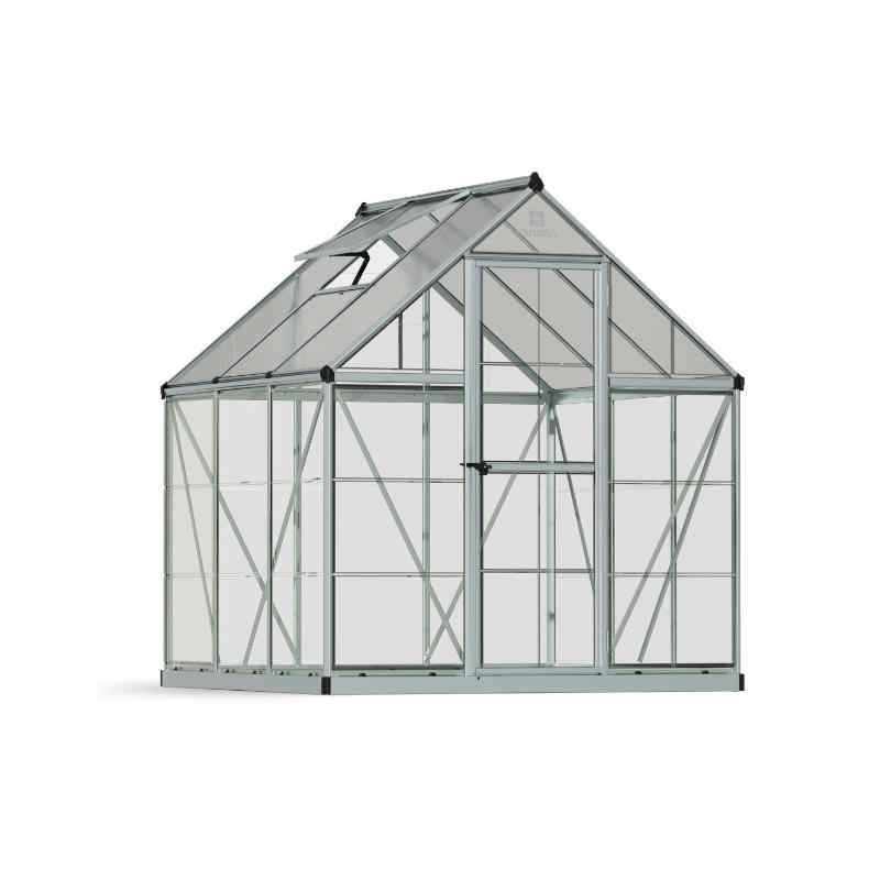 palram canopia Hybrid Garden Greenhouse Silver 6x6 Cutout