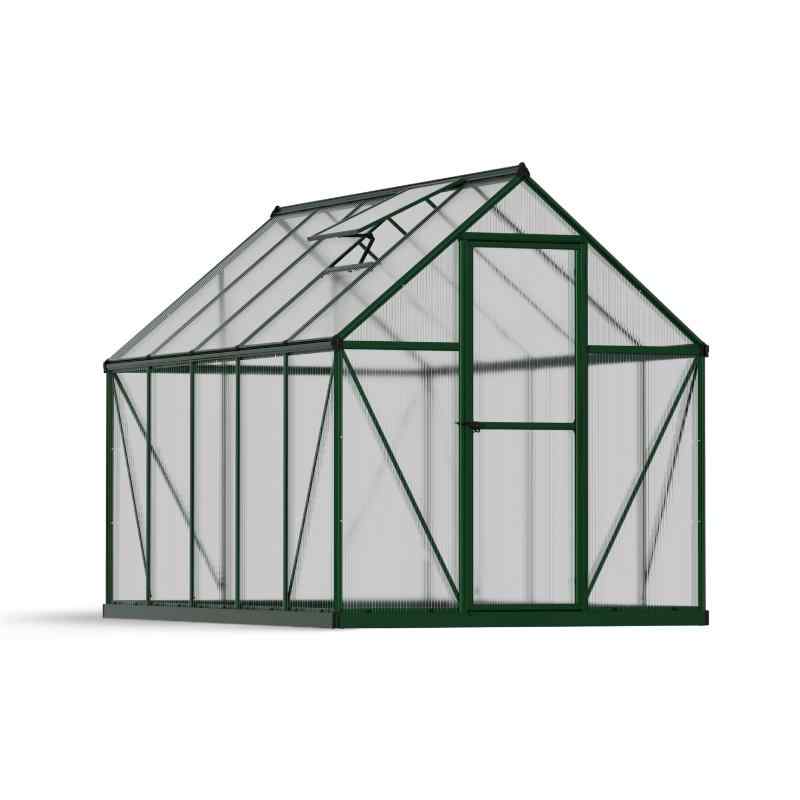 palram canopia Mythos Polycarbonate Greenhouse 6x10 Green Cutout
