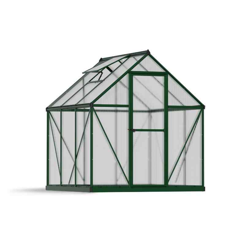 palram canopia Mythos Polycarbonate Greenhouse 6x6 Green Cutout