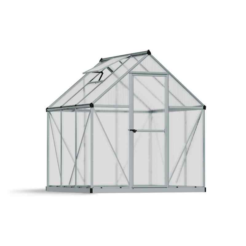 palram canopia Mythos Polycarbonate Greenhouse 6x6 Silver Cutout