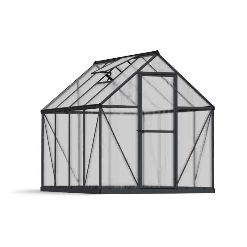 palram canopia Mythos Polycarbonate Greenhouse 6x8 Gray Cutout