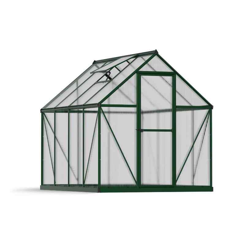 palram canopia Mythos Polycarbonate Greenhouse 6x8 Green Cutout
