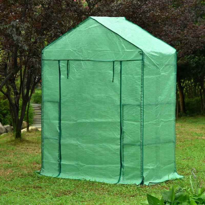 Riverstone Industries Genesis Walk In Portable Greenhouse 5x2 Closed Doors