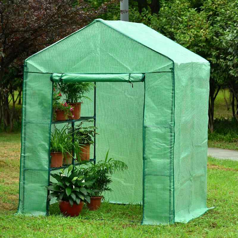 Riverstone Industries Genesis Walk In Portable Greenhouse 5x4 Open Doors