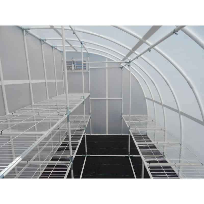 Solexx Harvester Leanto Greenhouse Interior