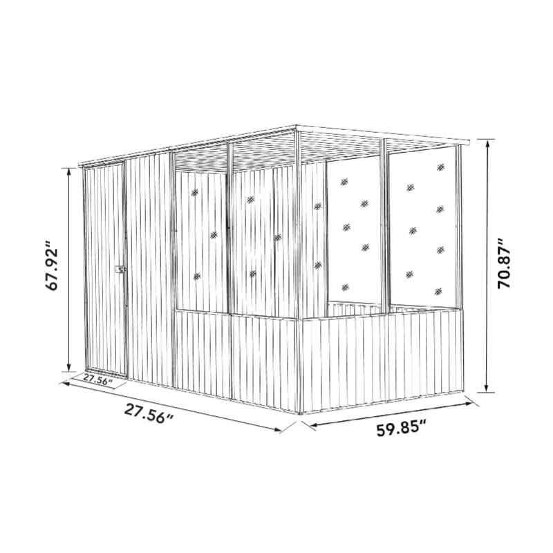 absco 5x9.7 chicken coop dimensions