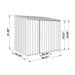 absco ezi slider 7x5 metal storage shed dimensions