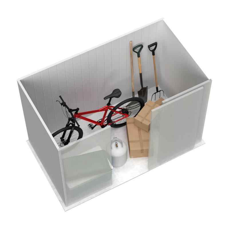 absco ezi slider 7x5 metal storage shed topdown