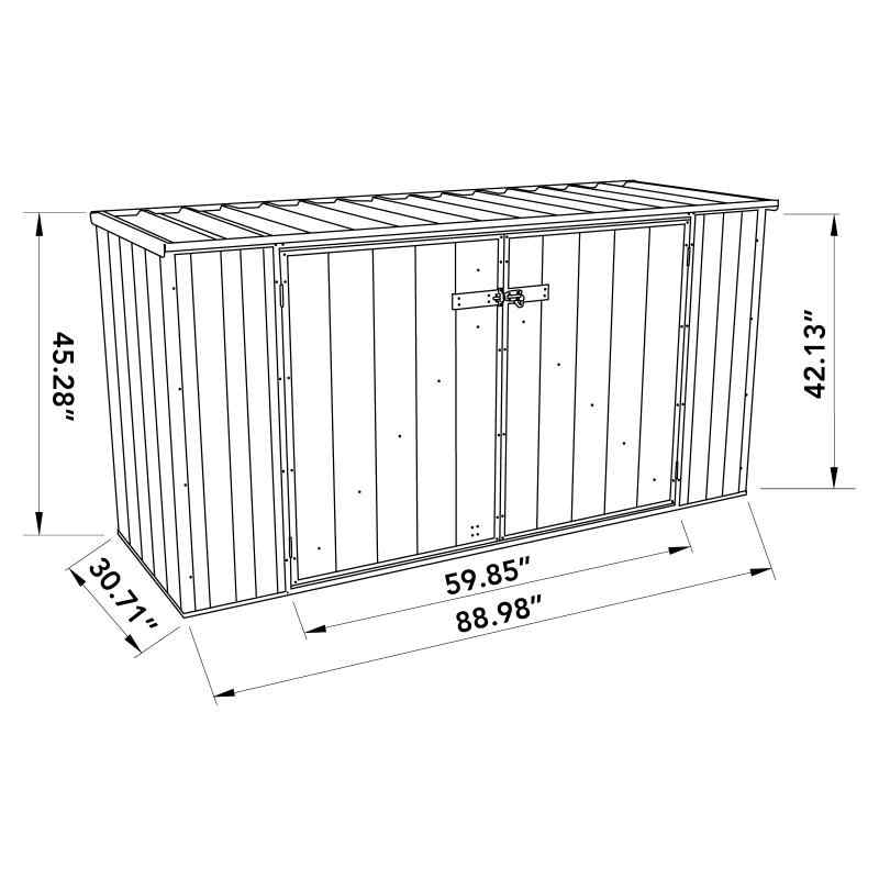 absco garbage can shed dimensions