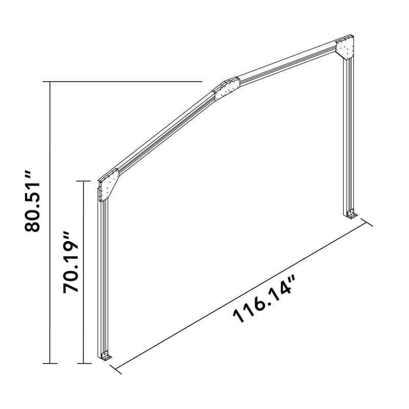 absco snow support frame dimensions