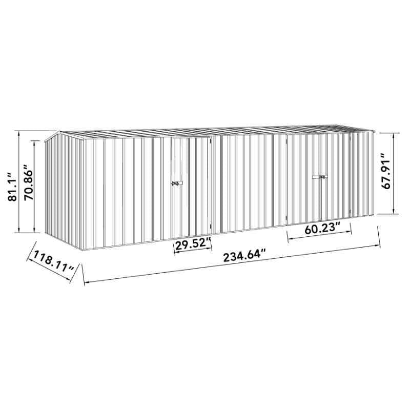 absco workshop large 10x20 shed dimensions