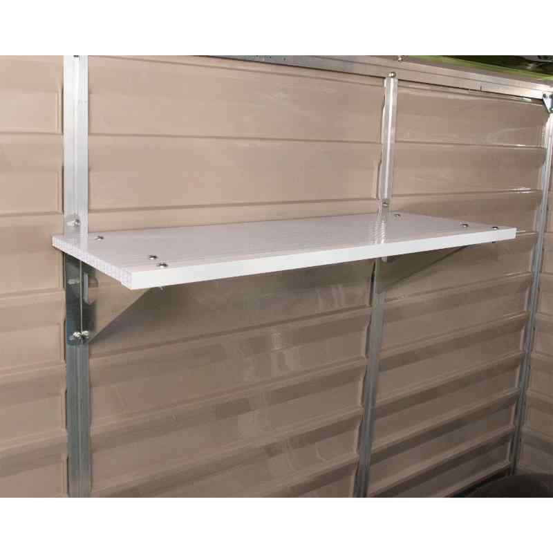 palram canopia shed shelf kit side view