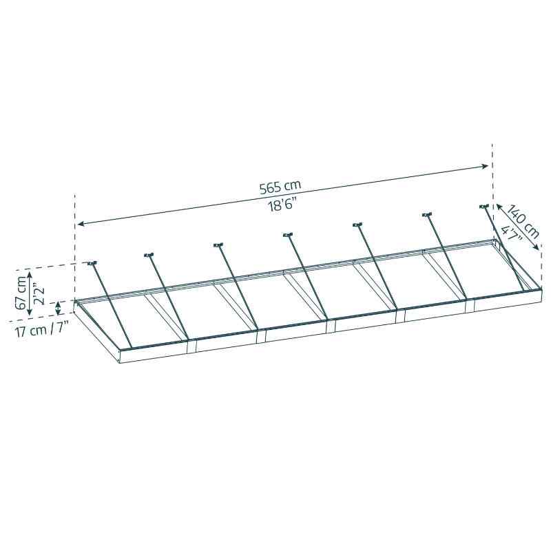 palram canopia sophia xl awning 19x5 dimensions