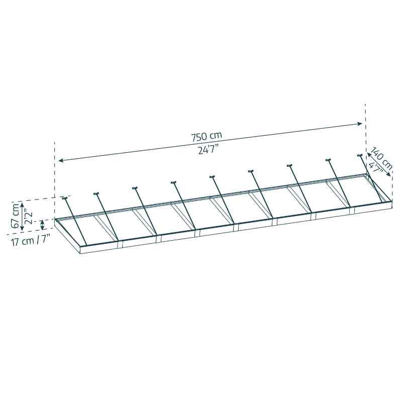 palram canopia sophia xl awning 25x5 dimensions