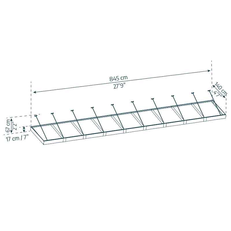 palram canopia sophia xl awning 28x5 dimensions