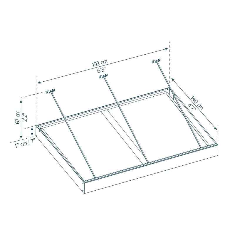 palram canopia sophia xl awning 6x5 dimensions