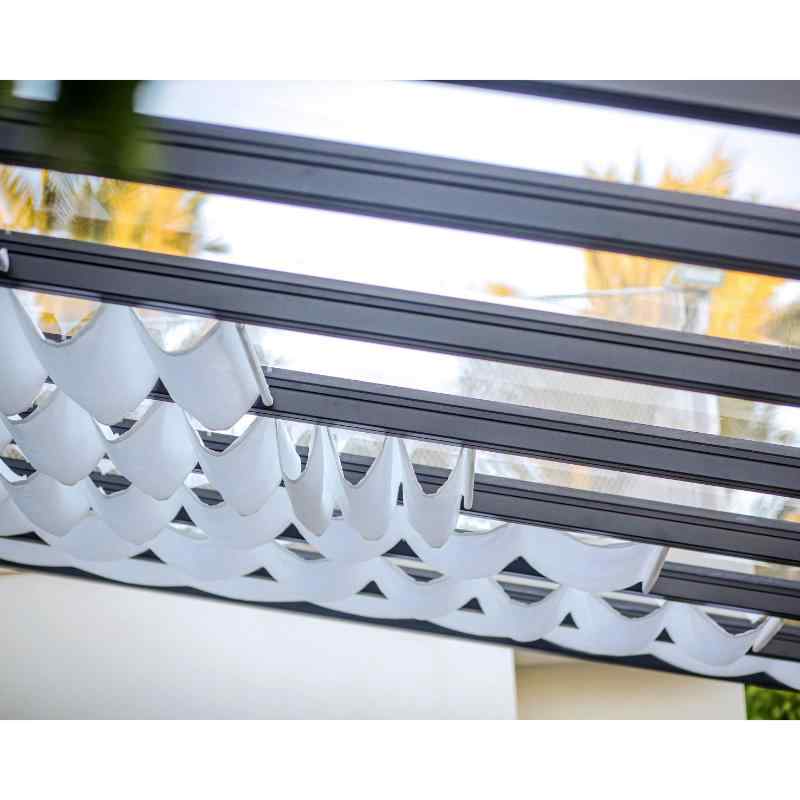 palram canopia stockholm patio cover blinds open