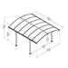 palram canopia tuscon carport 12x14 dimensions