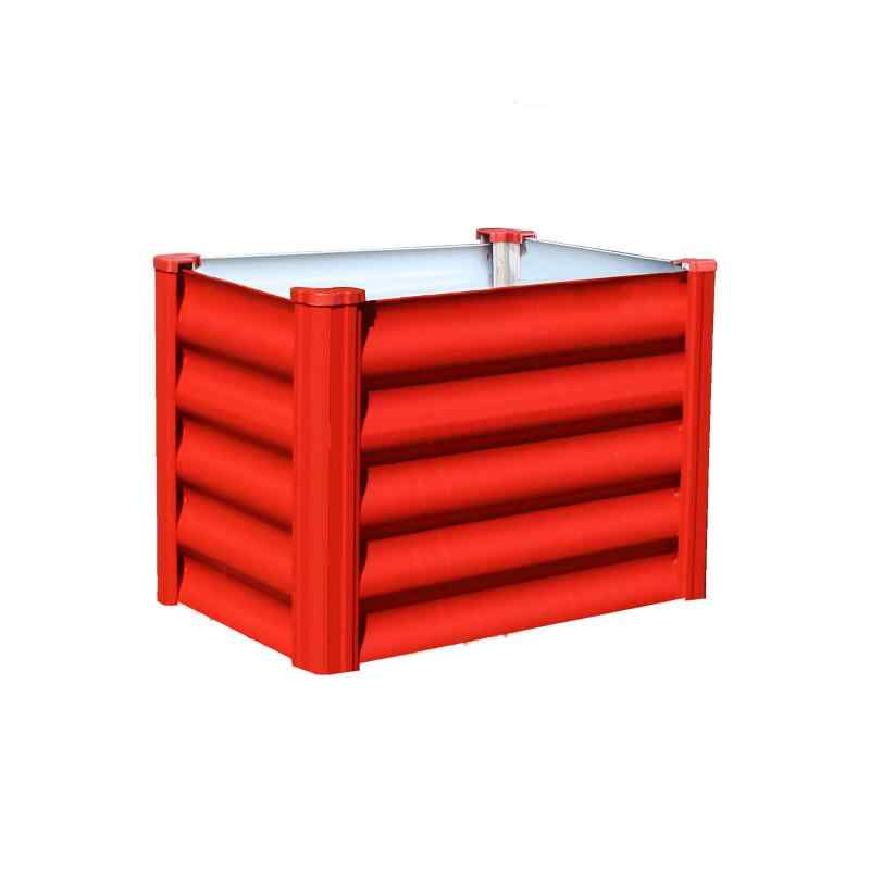 organic garden co hakea kids metal raised garden bed red cutout