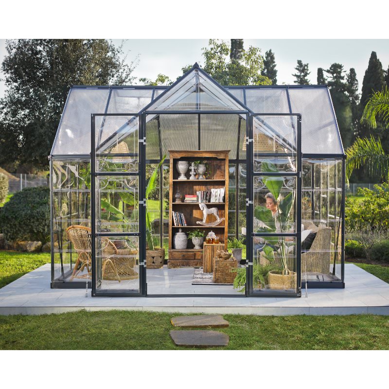 palram-chalet-greenhouse-front-facing-view