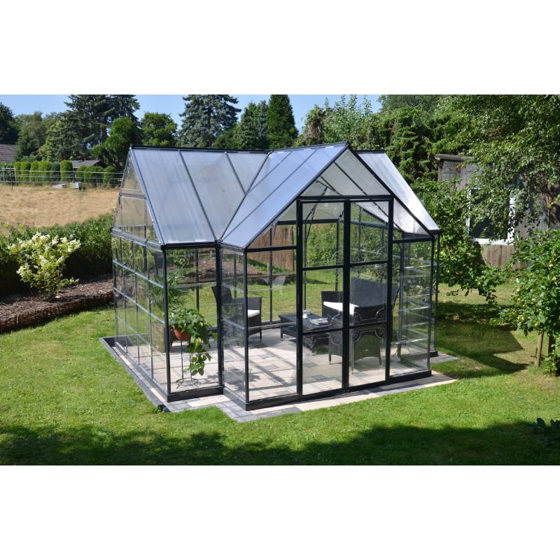 palram-chalet-greenhouse-set-up-as-entertainment-area