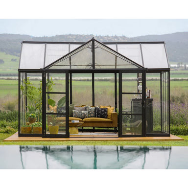 palram-chalet-greenhouse-triomphe-front-facing-view