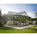 palram-chalet-greenhouse-triomphe-side-view-sun-shining-down