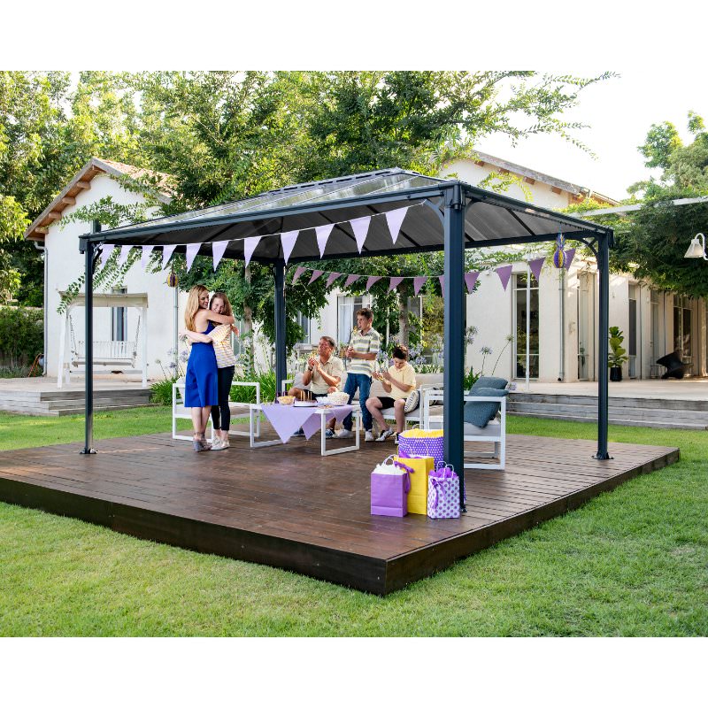 palram-martinique-gazebo-two-women-hug-eachother-during-family-gathering-under-gazebo