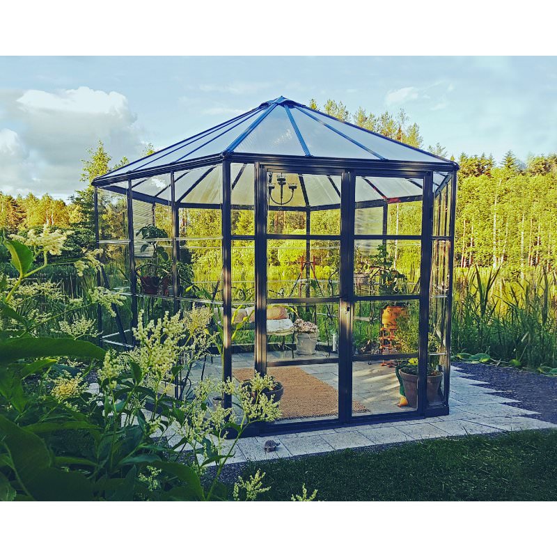 palram-oasis-hexagonal-greenhouse-front-right-view