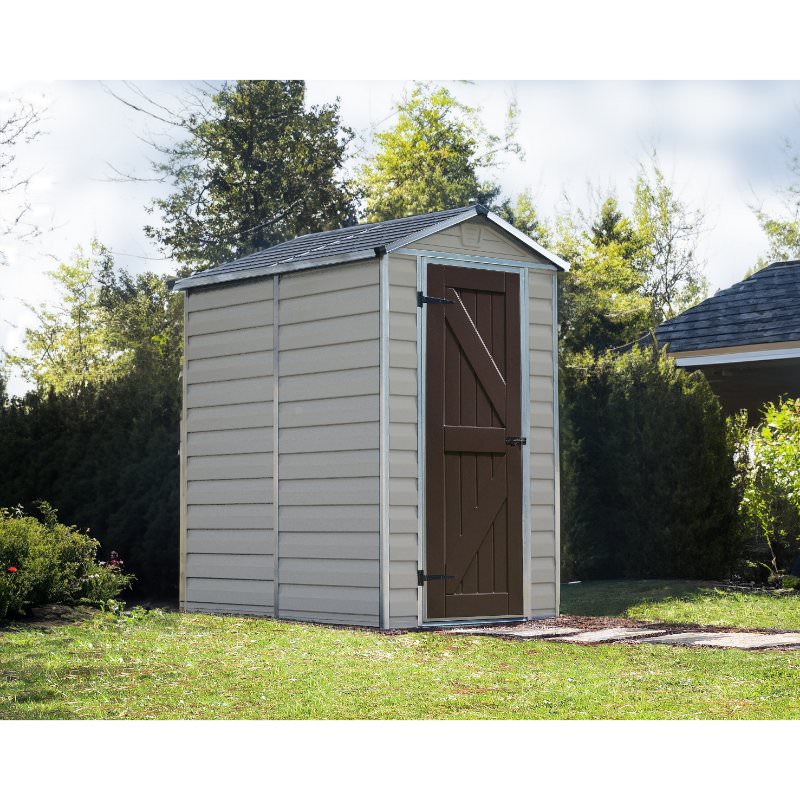 palram-shed-6x4-skylight-tan-in-backyard