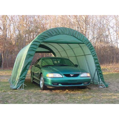 rhino shelter portable garage mustang inside garage