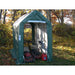 rhino shelter storage shed lawnmower and fuel inside shed